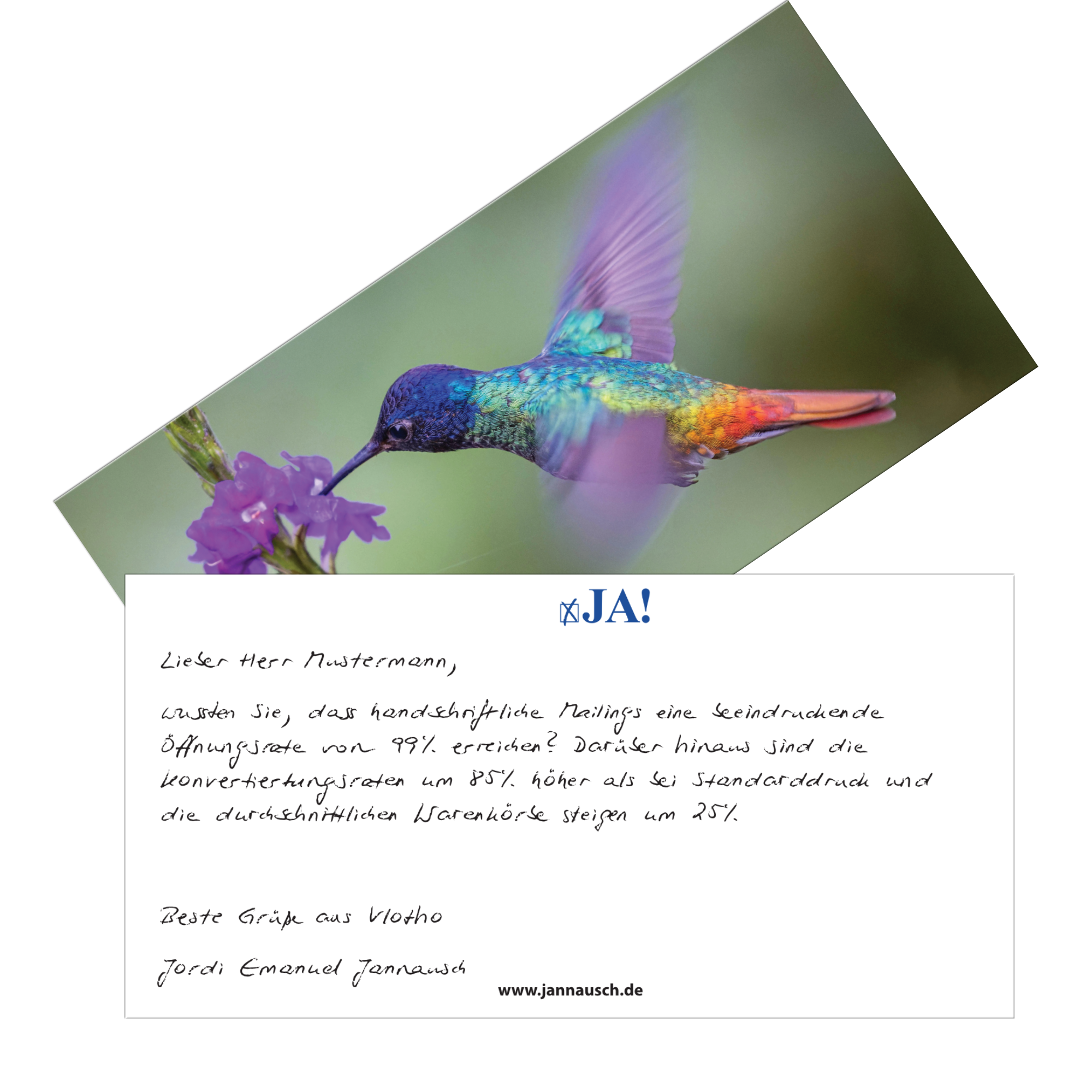 Lange Postkarte